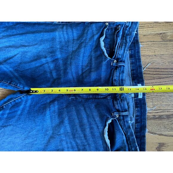 GOOD AMERICAN Blue Denim Good Legs Distressed Hem Jeans Pants Women's Size 29 - Picture 8 of 11